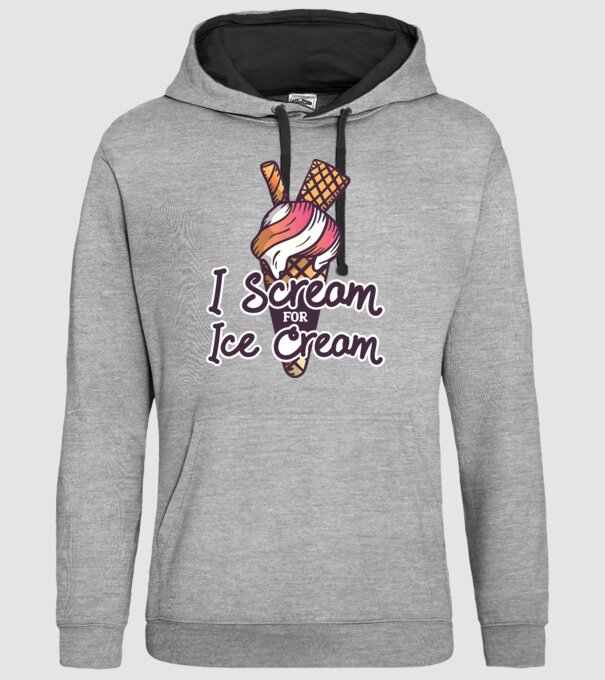 I Scream for Ice Cream model gri pe tricou