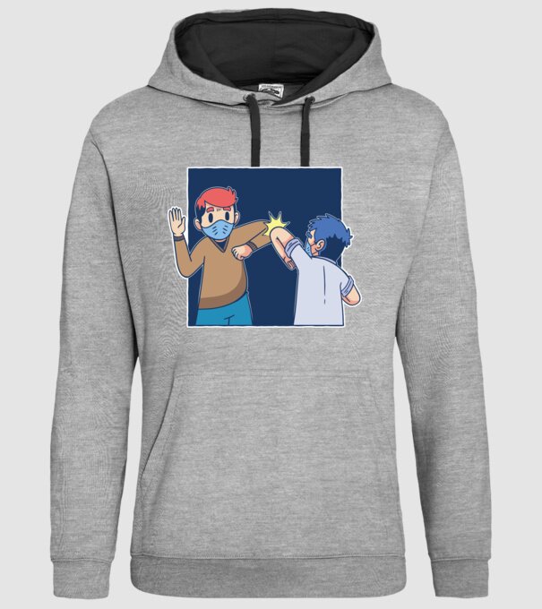 Cum să dai mâna Coronavirus model gri pe tricou