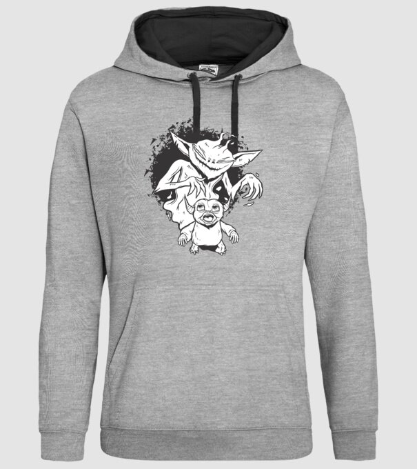 Umbră înfricoșătoare model gri pe tricou