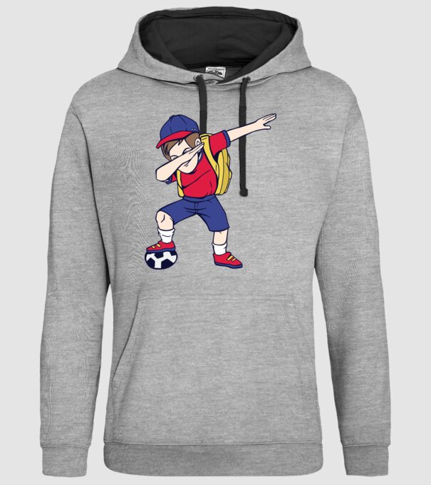 Școlar Fotbalist DAB model gri pe tricou