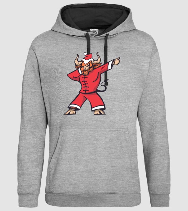 Taur de Crăciun DAB model gri pe tricou