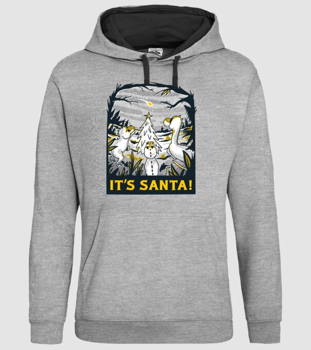 Dinozauri de Crăciun model gri pe tricou