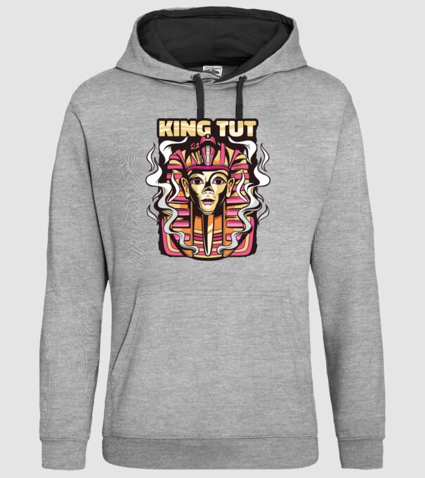 King Tut - Faraonul Tutankhamon model gri pe tricou