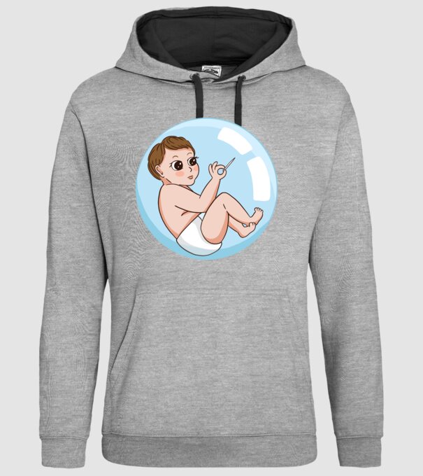 Bebeluș model gri pe tricou