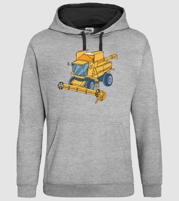Combină agricolă model gri pe tricou