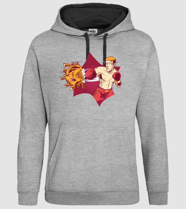 Coronavirus KO - Box model gri pe tricou
