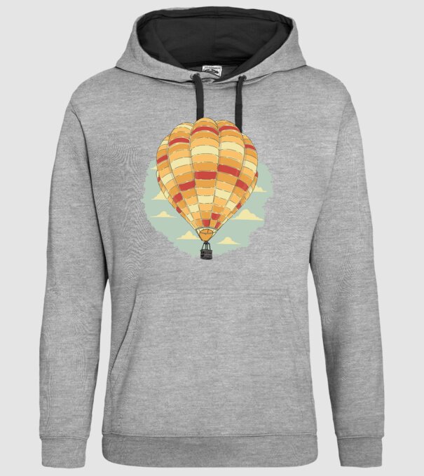 Aerostat model gri pe tricou