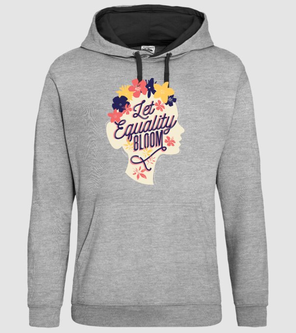 Let Equality Bloom Ziua Femeii model gri pe tricou