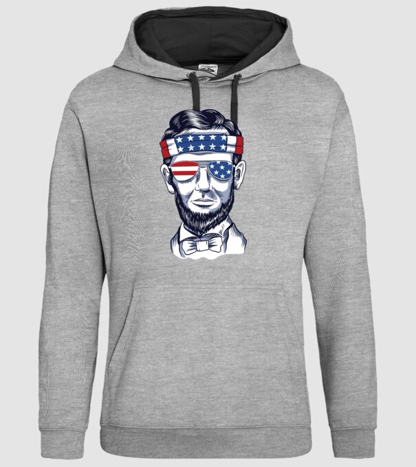 Lincoln USA model gri pe tricou