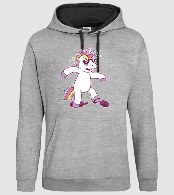 Mahmureală unicorn model gri pe tricou