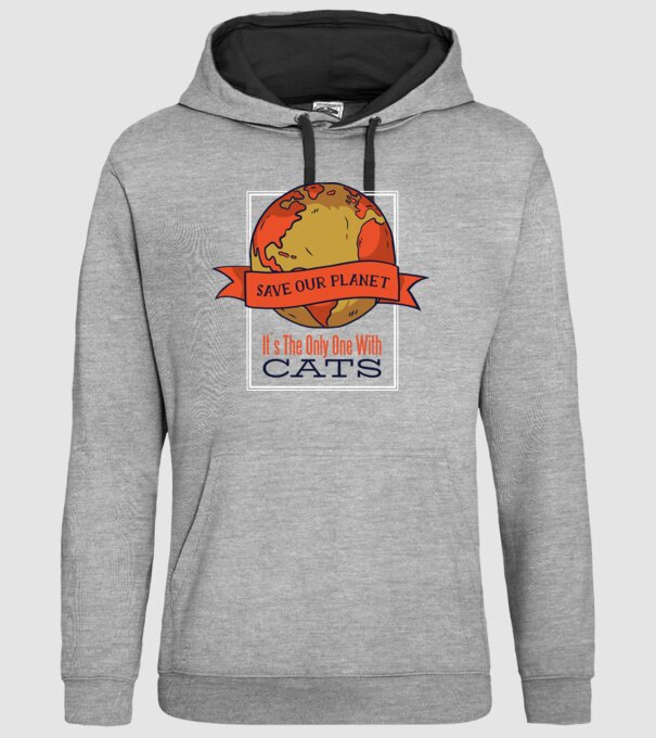 Să salvăm Pământul, acesta este singurul loc unde există pisici model gri pe tricou