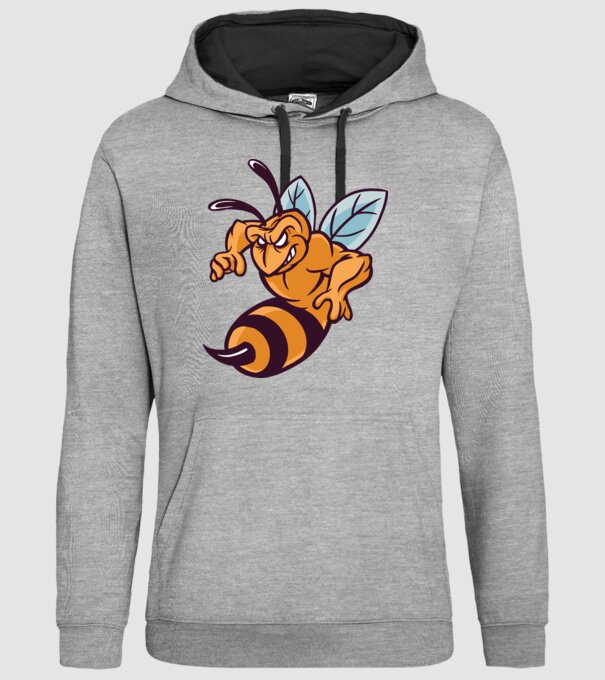 Viespe Supărată model gri pe tricou