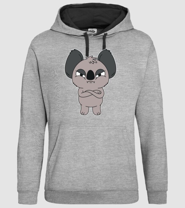 Koala Supărat model gri pe tricou