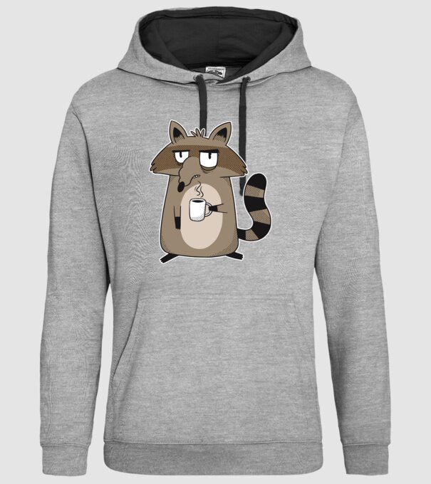 Raton cu cafea model gri pe tricou