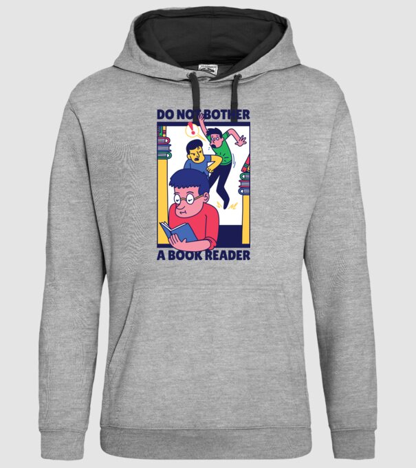 Nu mă deranja în timp ce citesc model gri pe tricou