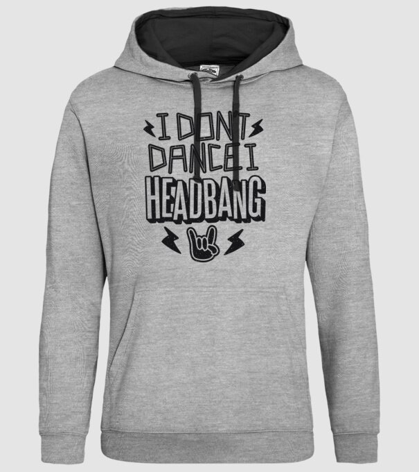 Nu dansez, fac Headbang model gri pe tricou