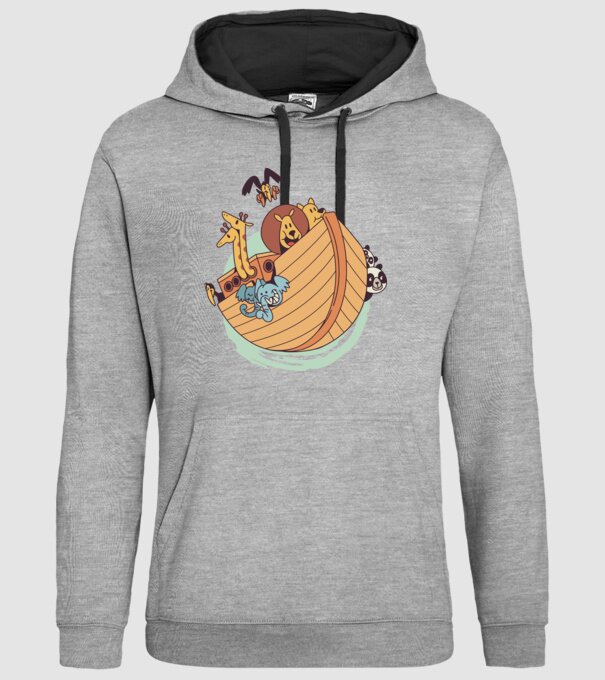 Arca lui Noe model gri pe tricou