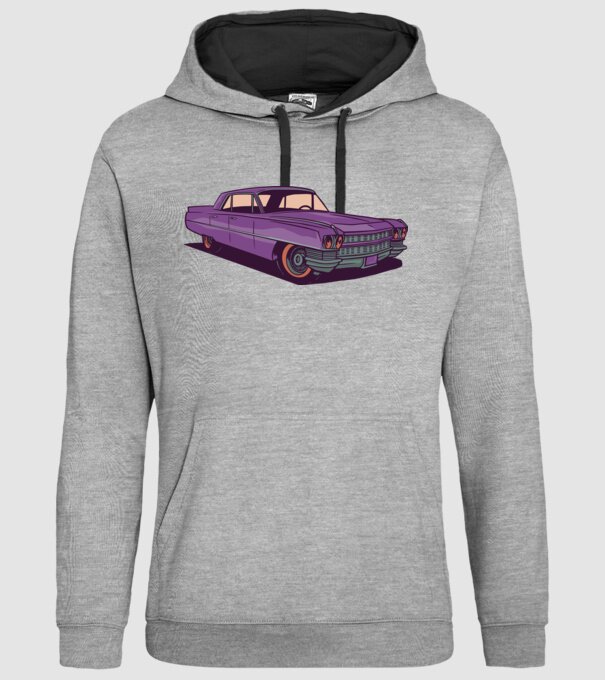 Mașină Old school model gri pe tricou