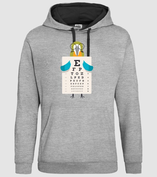 Oftalmolog papagal model gri pe tricou
