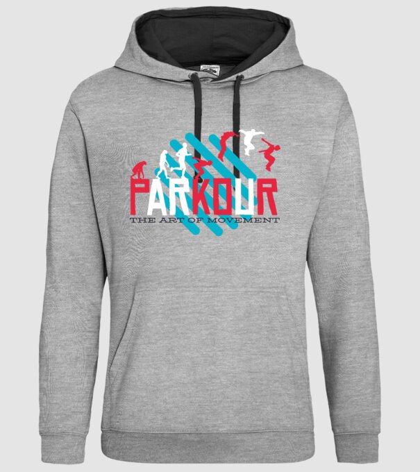 Parkour - Arta mișcării model gri pe tricou