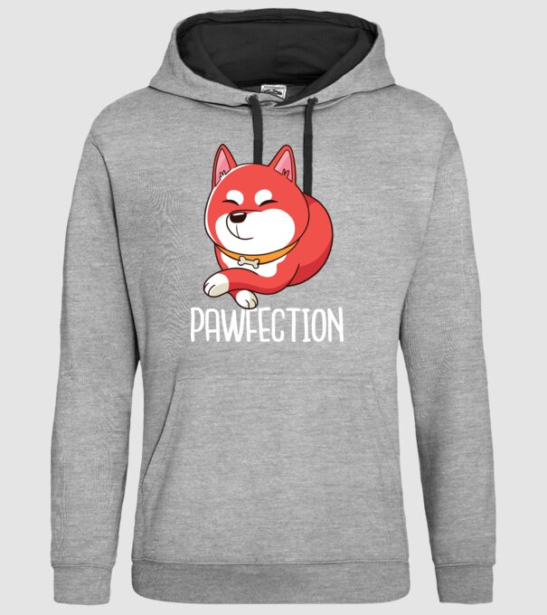 Pawfection Shiba Perfect model gri pe tricou