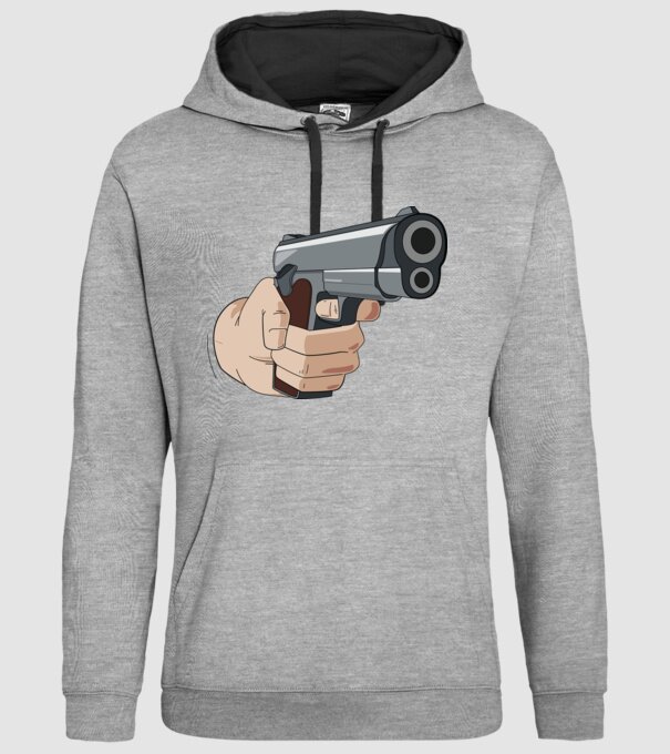 Pistol model gri pe tricou
