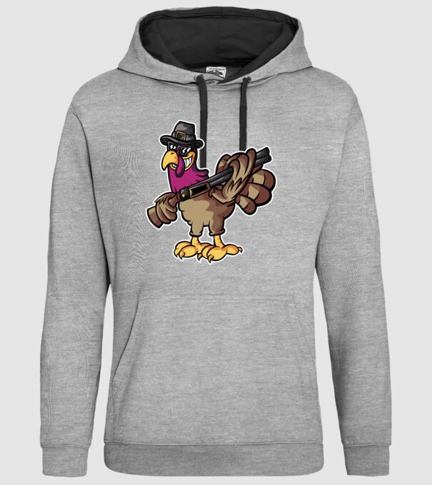Shotgun Curcan model gri pe tricou