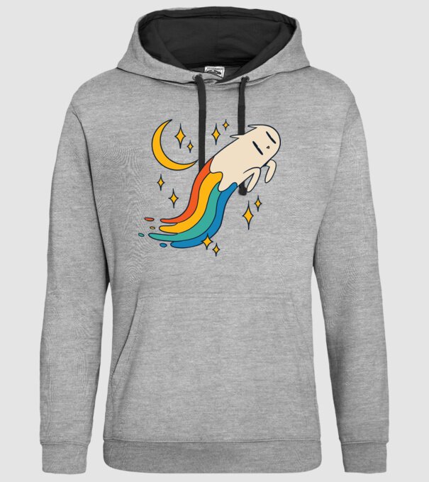 Pisoi zburător model gri pe tricou