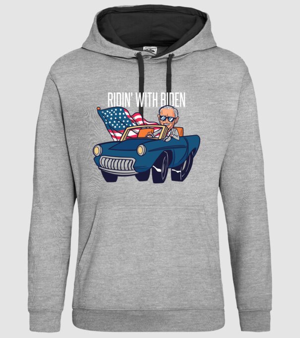 'Ridin'' with Biden - SUA 2020 alegeri' model gri pe tricou