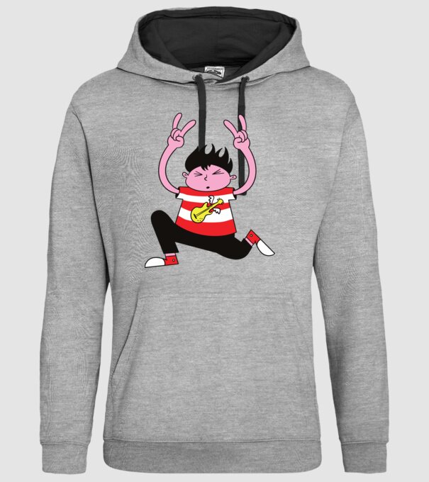 Băiat Rocker model gri pe tricou