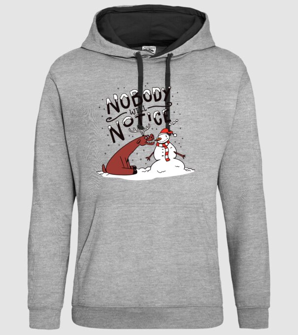 Nimeni nu va observa Om de zăpadă model gri pe tricou