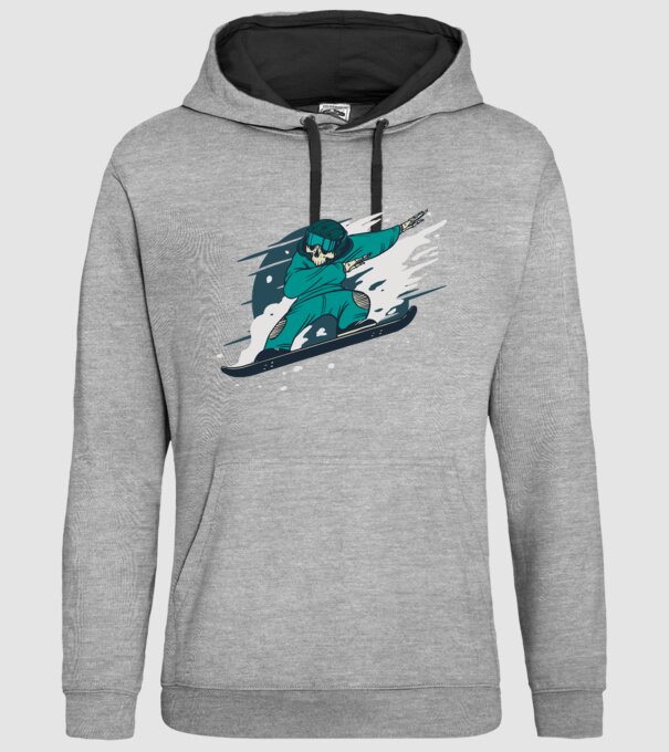 Schelet Snowboard DAB model gri pe tricou