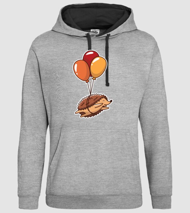 Arici cu balon model gri pe tricou