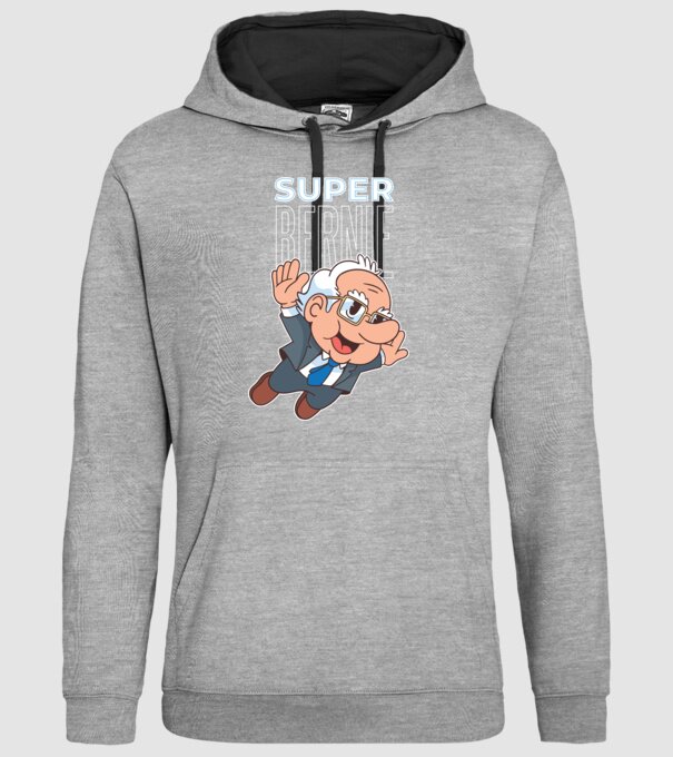 Super Bernie Sanders model gri pe tricou