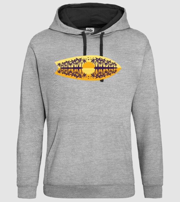 Surfboard model gri pe tricou