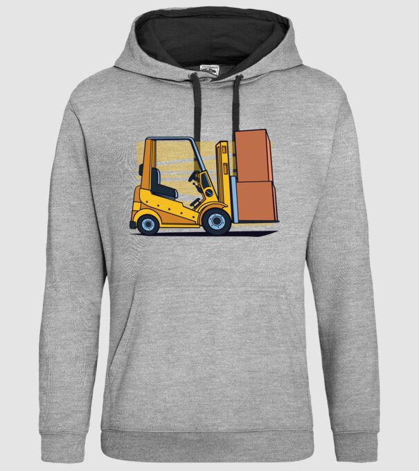 Stivuitor model gri pe tricou