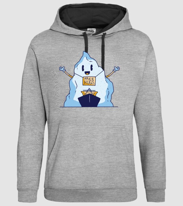 Titanic Iceberg Free Hugs model gri pe tricou