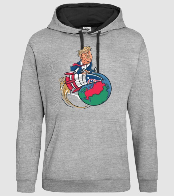 Trump bombă model gri pe tricou