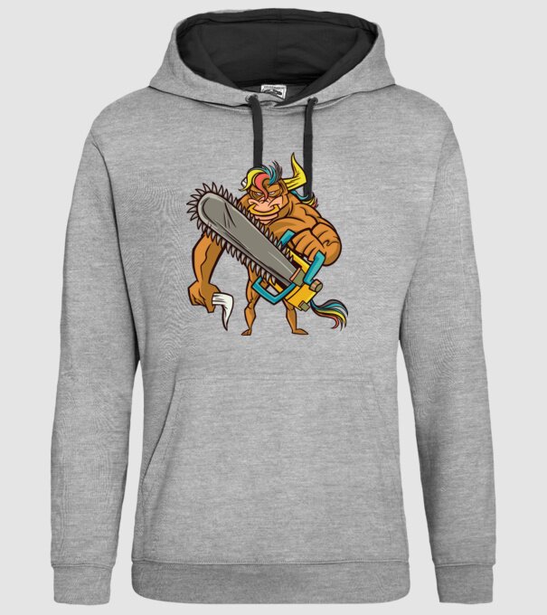 Unicorn Taur model gri pe tricou