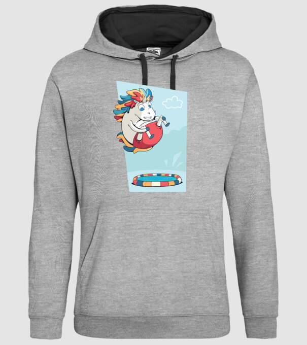 Bombă Unicorn model gri pe tricou