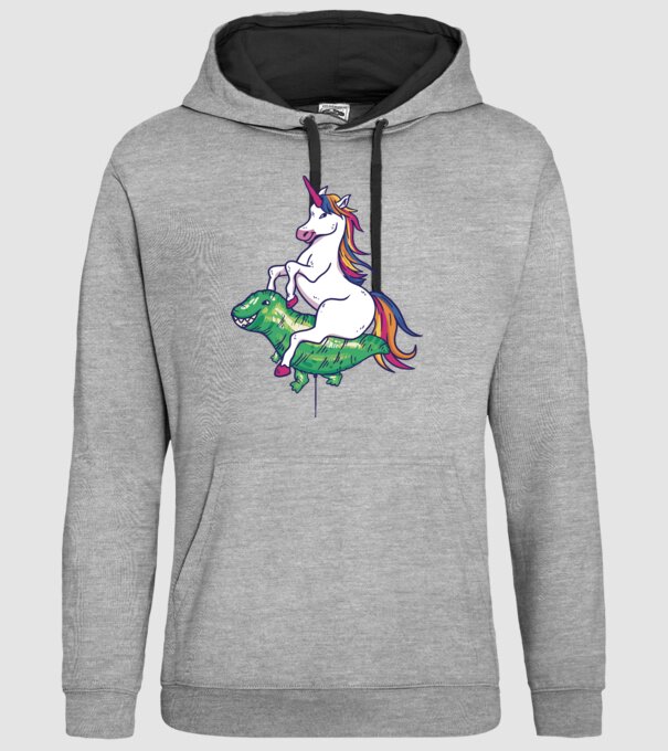 Balon cu Unicorn model gri pe tricou