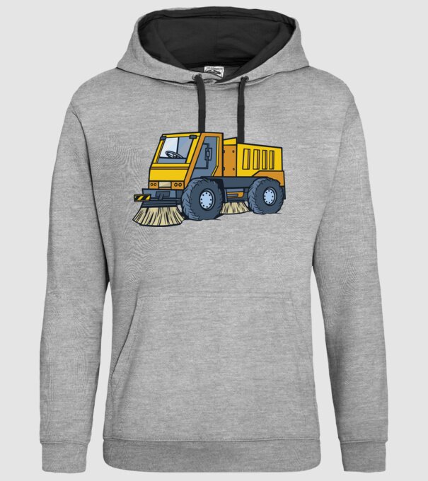 Camion spălare străzi model gri pe tricou