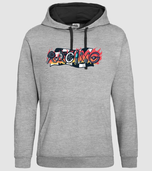 Cursă Racing model gri pe tricou