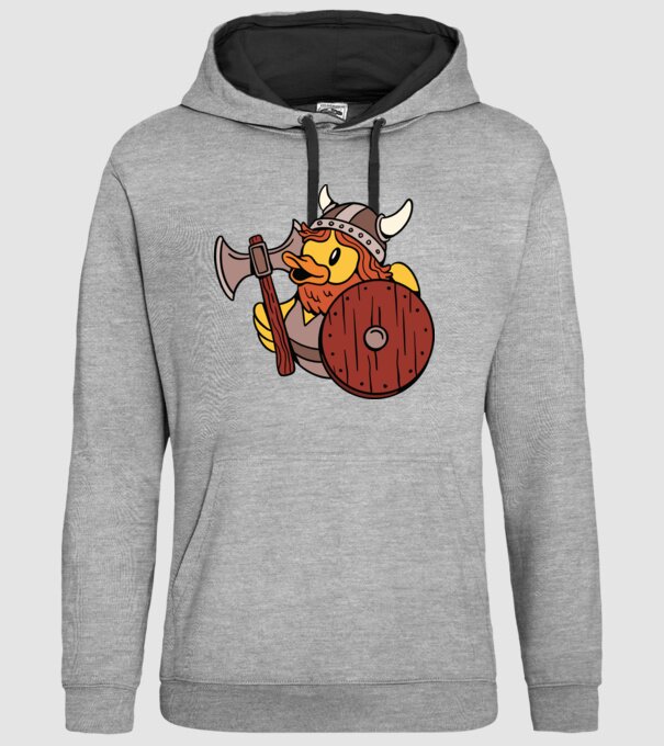 Rățușcă de cauciuc Viking model gri pe tricou