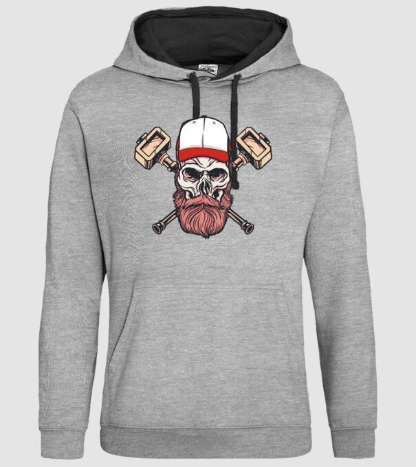 Craniu Viking model gri pe tricou