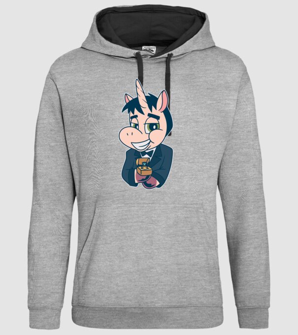 Mire unicorn model gri pe tricou