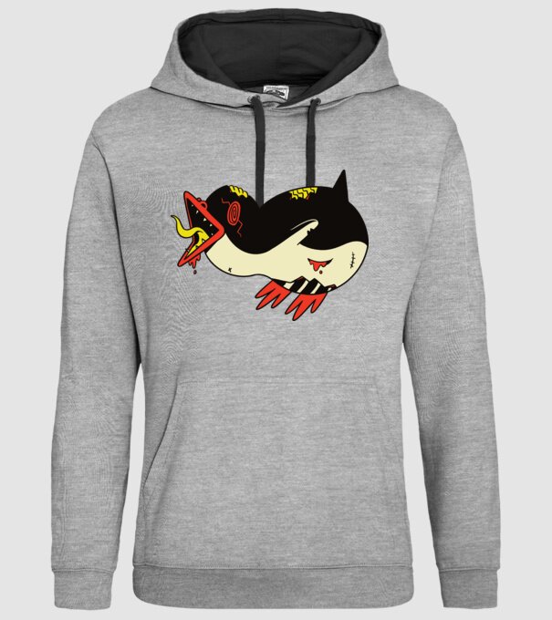 Pinguin Zombie model gri pe tricou