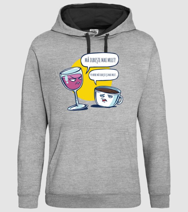 mă iubește mai mult! - pe mine mă iubește și mai mult... model gri pe tricou