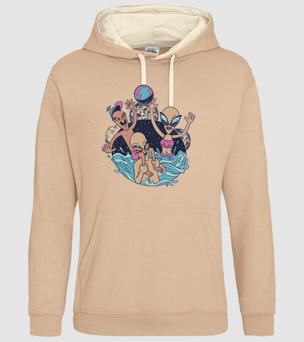 Alien Familie ștrand model nisipiu pe tricou