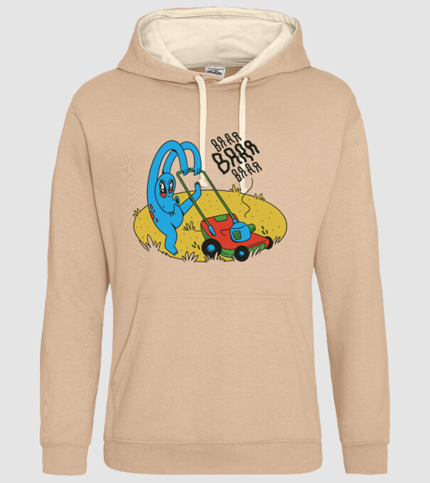 Alien cu Mașină de tuns iarba model nisipiu pe tricou